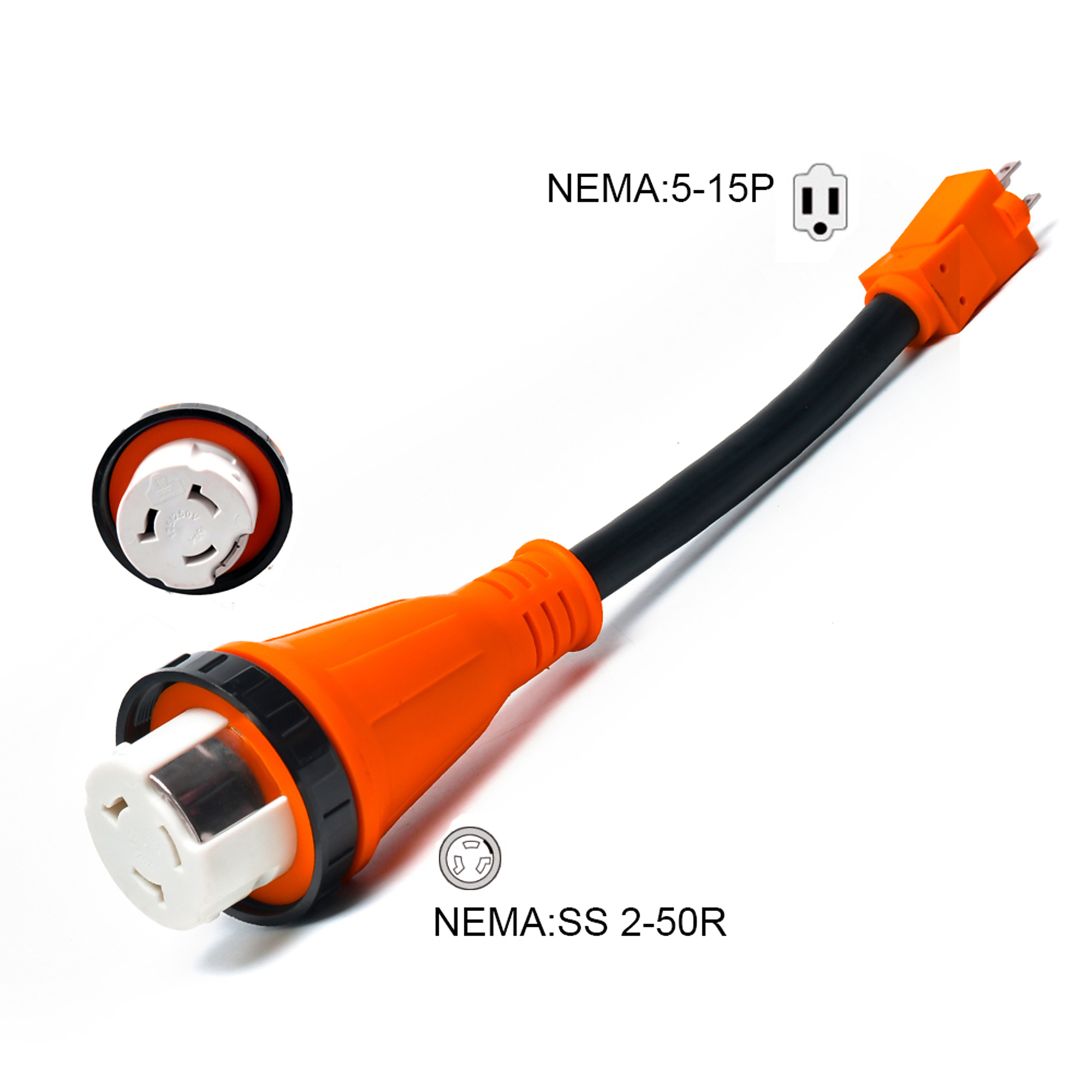 Power Sentry RV 15A Male to 50A Female Twist-Lock Adapter